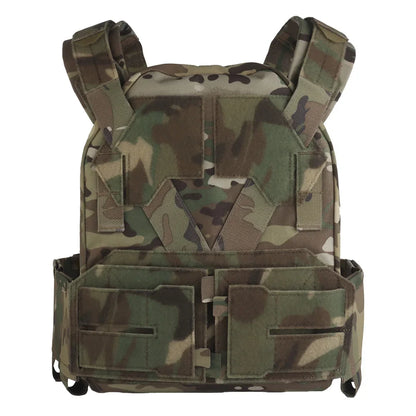 Tactical Sub-Zero Plate Carrier Modular  Molle Vest with MultiCaliber 9MM 6Pcs Long Mag/5.56 Triple Magazine Pouch