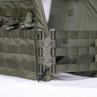 117 Tactical Vest RG/MC - 1000D IR & Flame Resistant Lightweight Plate Carrier, Quick Release, MOLLE Compatible