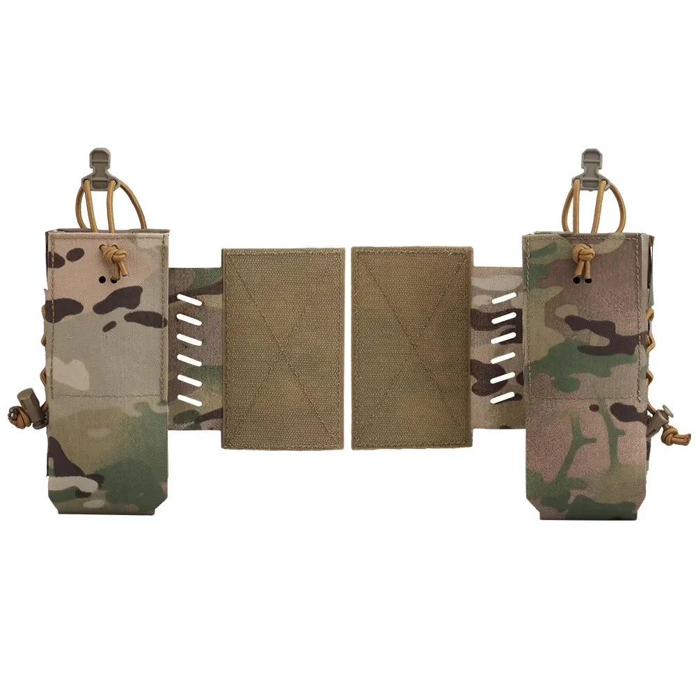2pcs Tactical Radio Pouch Holster Compatible with AN/PRC 148 152 163 and Similar Size Radio Equipment Molle System Accessories