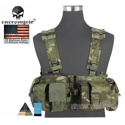 Emerson Tactical MF Style UW Gen V Split Front Chest Rig Lightweight Detachable W Zipper Buckle