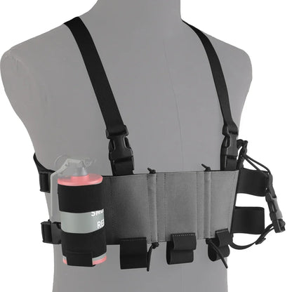 POSEIDON DEFENSE WG Minimalistic Multi-Mission Chest Rig Kit With 5.56 SMG 9MM Triple Magazine Pouch Genade Radio Holster