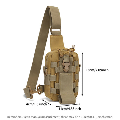 Multifunctional waist bag, shoulder bag, outdoor phone crossbody bag, chest bag, camping cycling water bottle bag