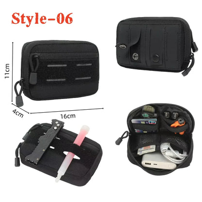 IFAK EDC Bag Tactical Molle Admin Pouch Waist Bag Hunting Vest Emergency Tool Kit Outdoor First Aid Kit Camping Survival Bag