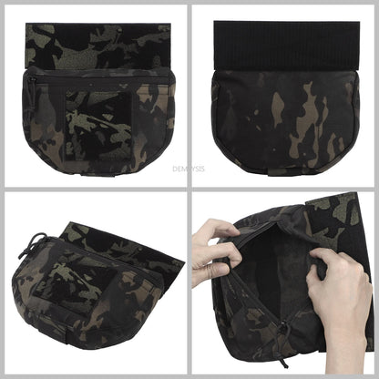 Tactical Drop Pouch Admin Pouch with Hook and Loop Panel for Tactical Vest Chest Rig Plate Carrier Outdoor Hunting Shooting Gear