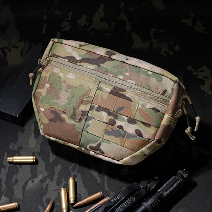 Double Layer Outdoor EDC Pack Men Tactical Molle Waist Pouch Nylon Vest Hang Pouch Fanny Pack Camping Hunting Accessories Bags