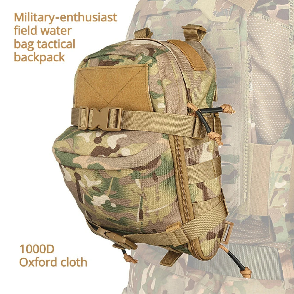 Tactical Molle  Bag, Mini Water Storage Backpack, Outdoor Assault Vest Pouch, Sports Portable Water Carrier