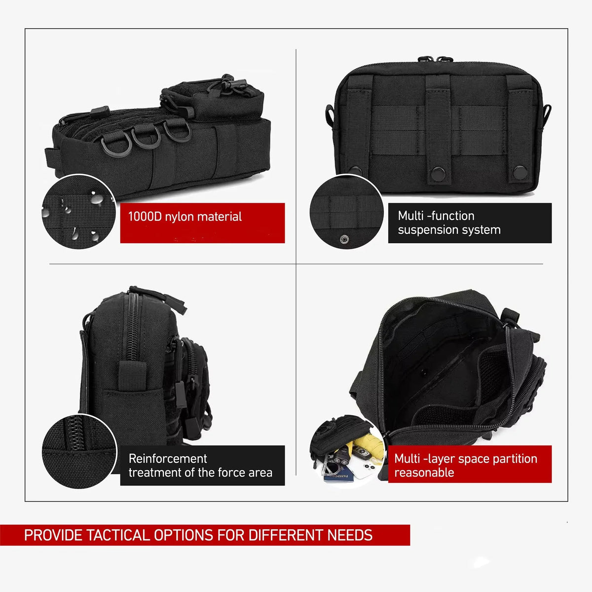 New Molle Waist Bag Tactical Medical First Aid Pouch Tool Gadget Pouch Outdoor Sports Hunting Bag Backpack Vest Accessories Bag