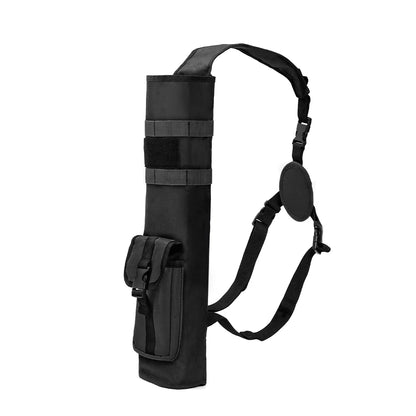 Archery Back Arrows Quiver Bag, Arrow Holder with Molle System and Pockets for Hunting Shooting Target Practice