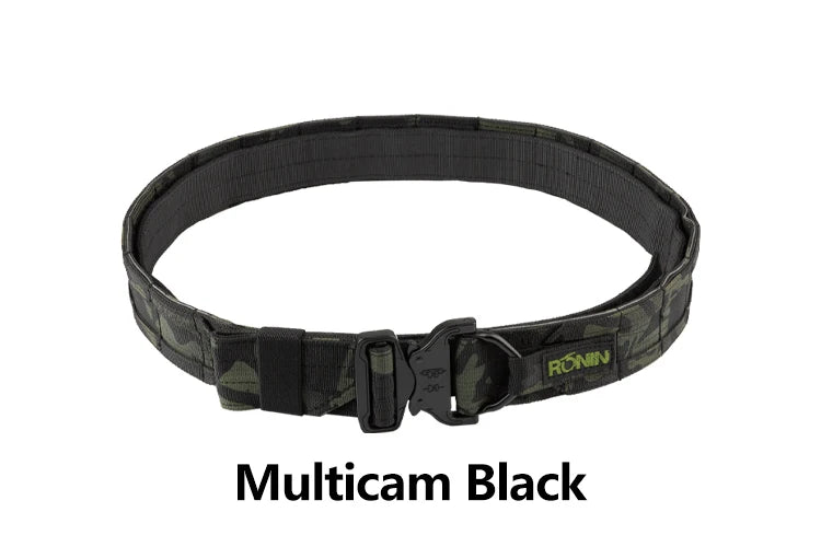 【1.5Inch  2 Inch】Ronin Style Belt Outdoor Hunting Double Layer  Belt Molle System