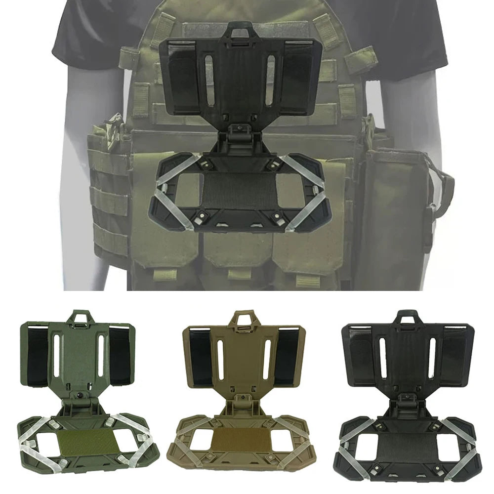 Tactical MOLLE Folded Navigation Board Mobile Phones Navigator Holder Vest Chest Bag Admin Panel Hunting Vest Accessories