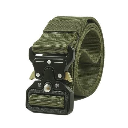 Men's Hunting Belt Quick Release Alloy Buckle Outdoor Sports Hiking Camping Belt Durable Waist Belt for Adventure Activities