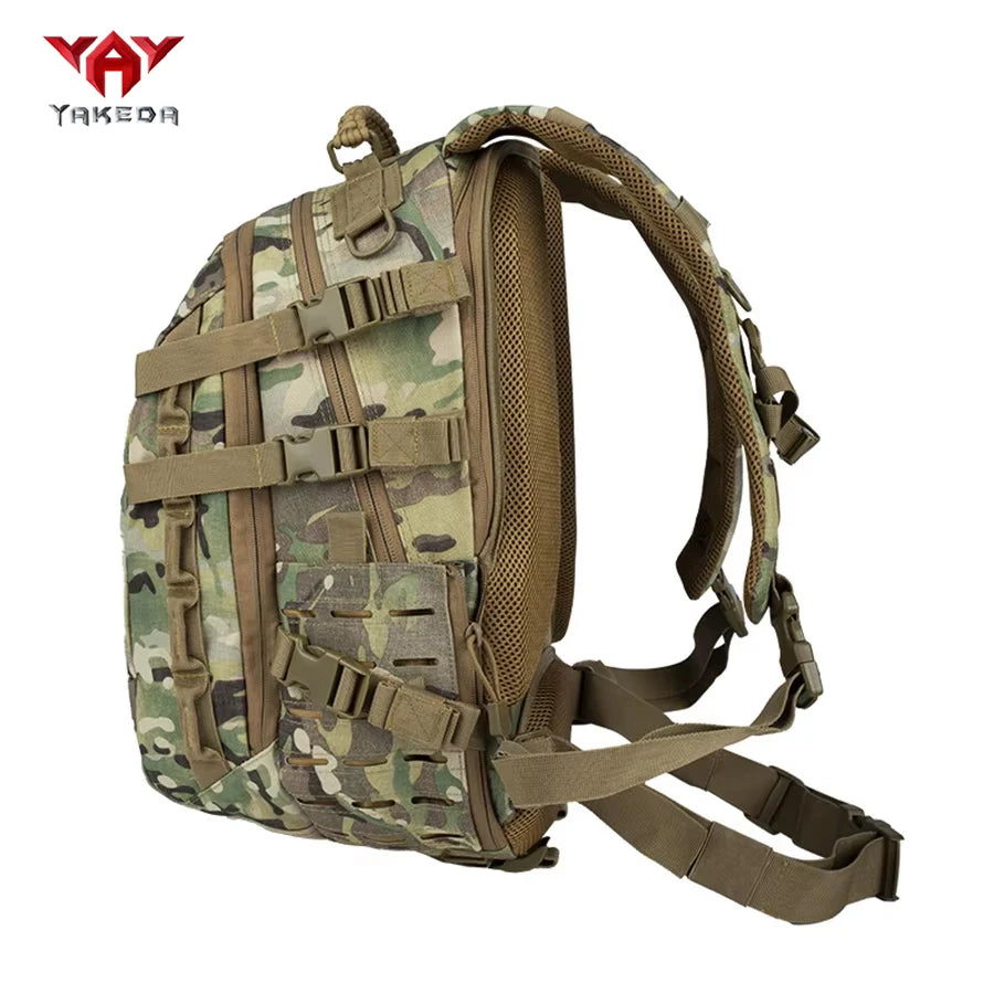 YAKEDA Laser Cutting MOLLE Outdoor Backpack Wear resistant and Durable Large Capacity Mountaineering Bag