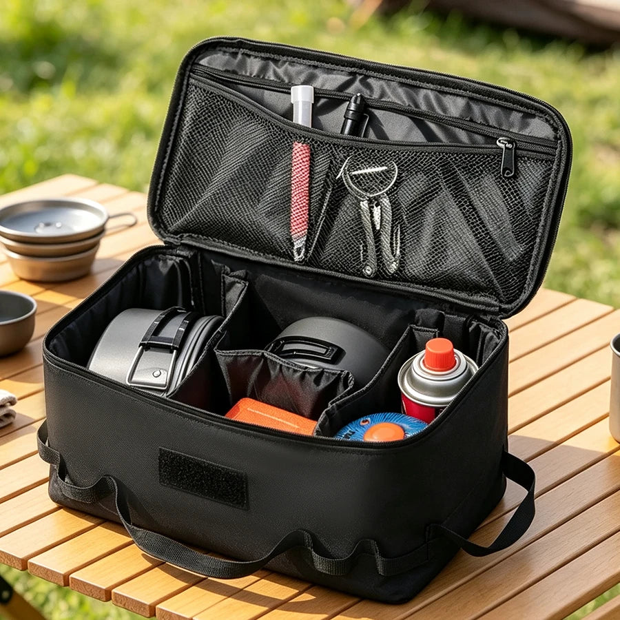 Handheld outdoor travel storage bag, camping hiking tool storage bag