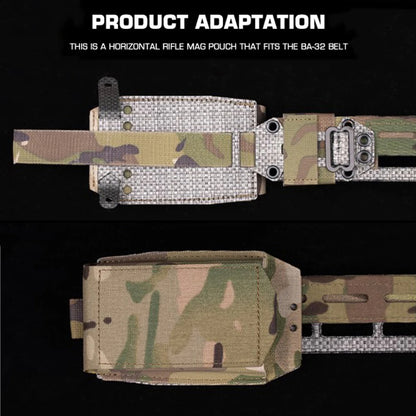 Tactical Belt Magazine Pouch Horizontal Mount Lightweight Outdoor Hunting Shooting Rifle M4 AR 5.56 7.62 MAG Holder Pouch Gear