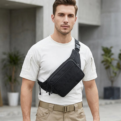 Concealed Carry Gun Bag Tactical Pistol Bag with Holster Adjustable Belt Fanny Pack Hidden Gun Pouch MOLLE Waist Bag Hunting