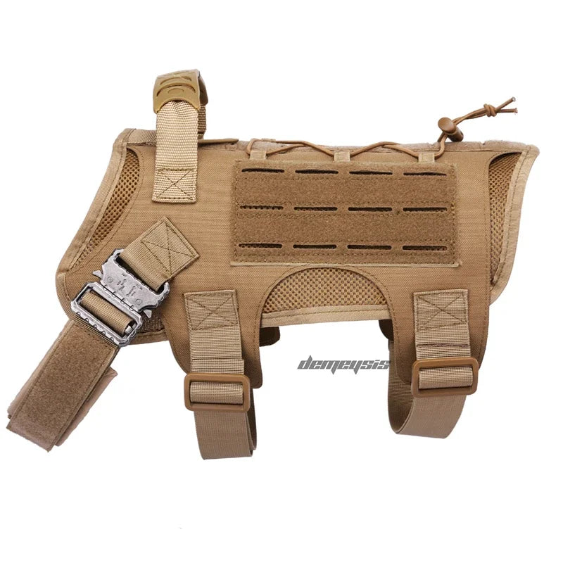 Tactical Dog Vest Hunting Shooting Cs  Fan Service Nylon Pet Vests Airsoft Training Molle Dogs Harness