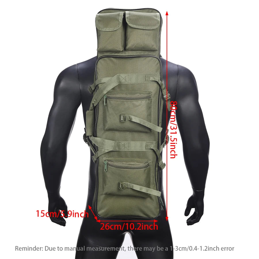 ouble layer large capacity outdoor multifunctional backpack with three gear small bag, travel sports fishing bag