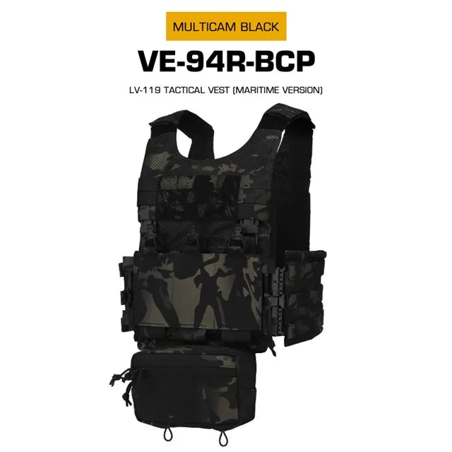 WOSPORT Outdoor Hunting Vest LV-119 Camouflage Tactical Vest Water Edition Inner Storage Bag External Buckle Back Expansion