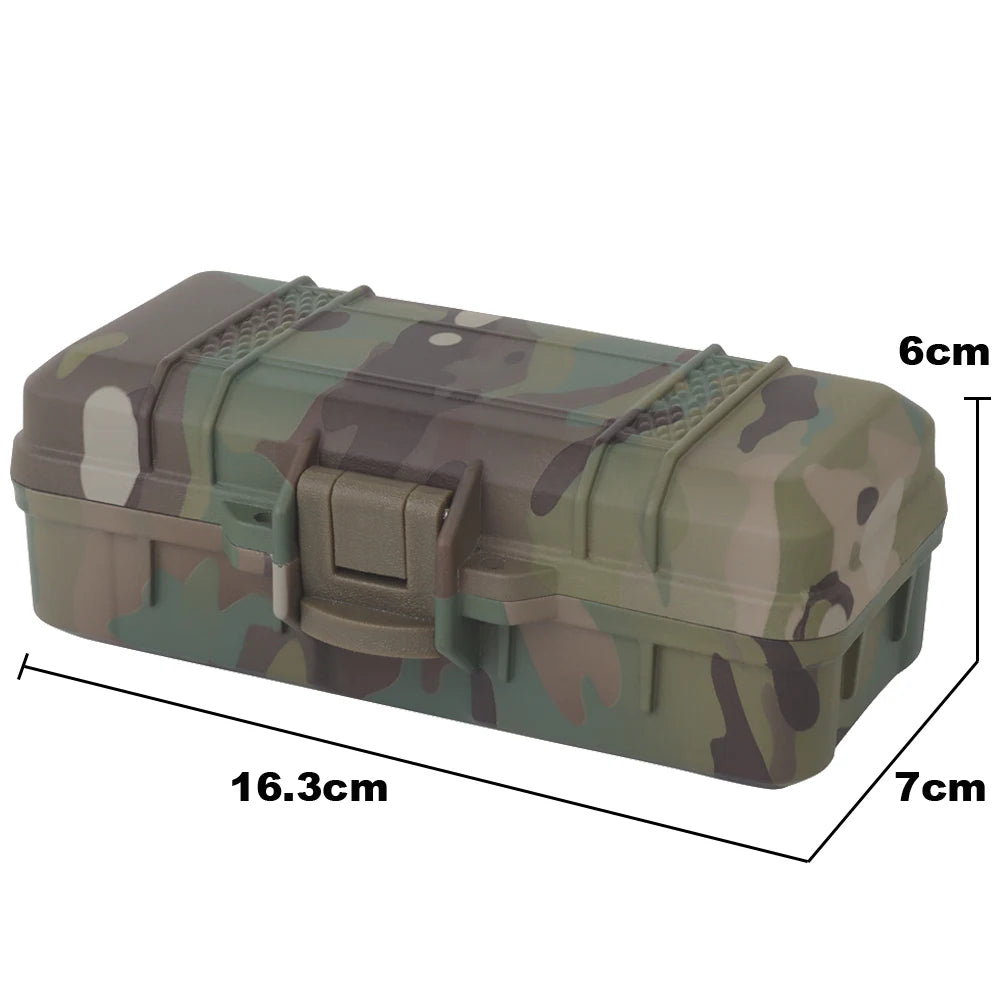 Tactical Camo Storage Box Valuable Item Hard Safety Case Multi Functional Tool Protection Boxs With Pre-cut Sponge Can Lockable