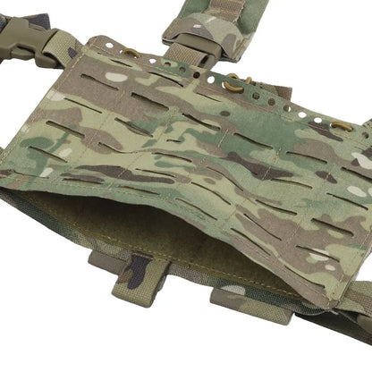 Tactical Alpha Chest Rig with SS Style Expansion Pouch Quick Release 34 Split Chassis Cut Molle Mount Magazine Airsoft Equipment
