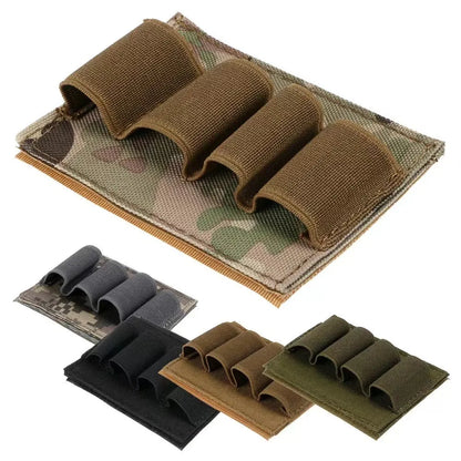 1PC Outdoor 4‑Hole Velcro Tactical Tool Pouch Multifunctional Expansion Bullet Bag Bulk Storage Utility Backpack Accessory Bag