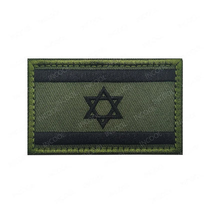 Israel Flag Embroidered Patches PVC Rubber Israeli Sticker Appliqued For Clothing