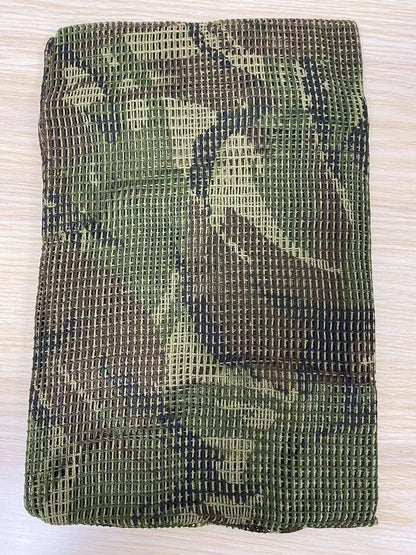 Camouflage mesh scarf sniper veil camouflage mesh face scarf veil head wrap suitable for outdoor camping hiking hunting shooting