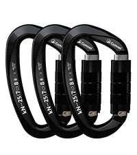 1pcs 25KN Professional Safety Carabiner D Shape Key Hooks Aluminum Climbing Security Master Lock Outdoor Ascend Camping Tools
