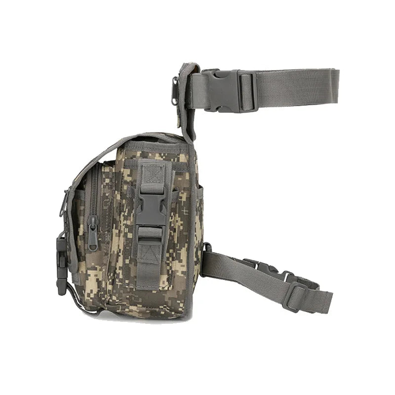 600D Nylon Men's Tactical Drop Leg Bag Hunting Waist Belt Bag For Travel Motorcycle Cycling Pack Adjustable Thigh Strap