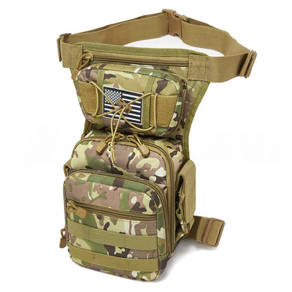 Multi-compartment Portable Thigh Pack, Dual Strap Secure Waist Bag, Outdoor Tool Storage Bag