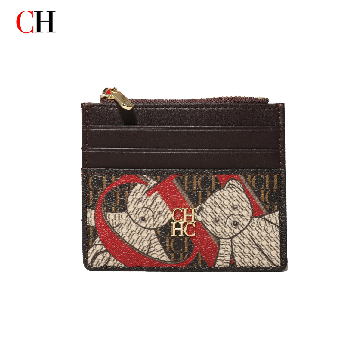 CH Women's Bag Wallet Exquisite Compact Convenient Decoration Durable Elegant Brand Design Sense Letter Decoration Zipper