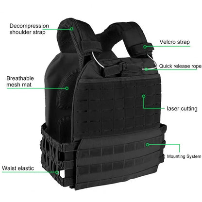 Balaclavas Tactical Vest For Men/Women Plate Carrier Body Combat training Chest Rig Assault Vest Molle Airsoft Self Defense Supp