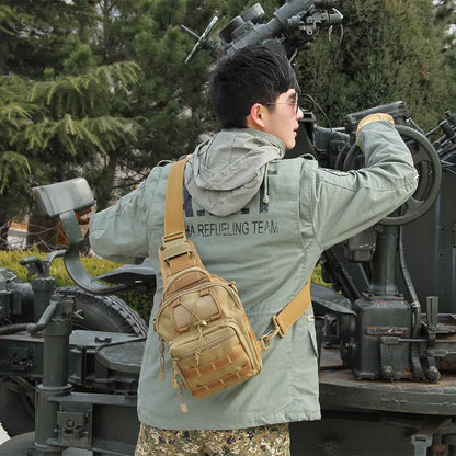 Tactical Sling Bag 1000D Nylon Waterproof Chest Pack Outdoor MOLLE Crossbody Shoulder Bag for Hiking Camping Travel