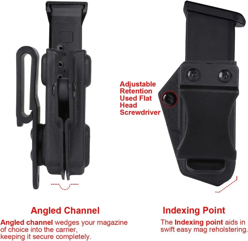 2 Pack Mag Carrier IWB/OWB Magazine Holster for G43X/48 Right & Left Hand Ambidextrous Concealed Carry