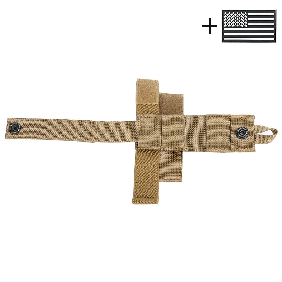 Nylon Radio Antenna Pouch, Portable Cylindrical Storage Bag with MOLLE Strap & Hook-and-Loop Strap for Walkie Talkie Antenna