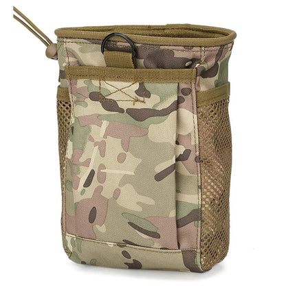Tactical Molle Dump Pouch Multicam Mag Magazine Dump Bundle, Roll Up Drawstring Ammo Holder, Adjustable Belt Utility Fanny Hip H