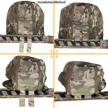 Tactical Roll-Up Mesh Dump Pouch Drawstring Foldable Net Bag Molle Tools Utility Pocket Hunting Airsoft Belt Accessories 500D
