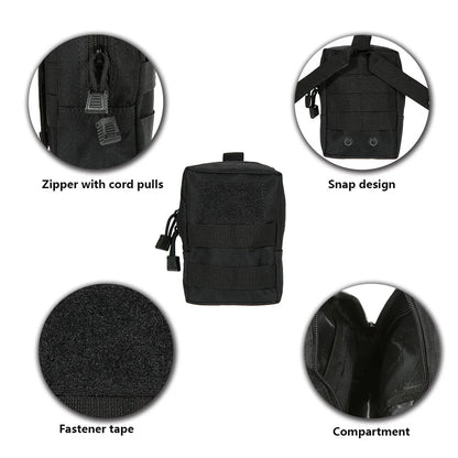 Tactical 600D Outdoor Waist Bag MOLLE Pouch Tool Waist Pack first aid kit Hunting Accessory Pouch With PVC Velcro patch