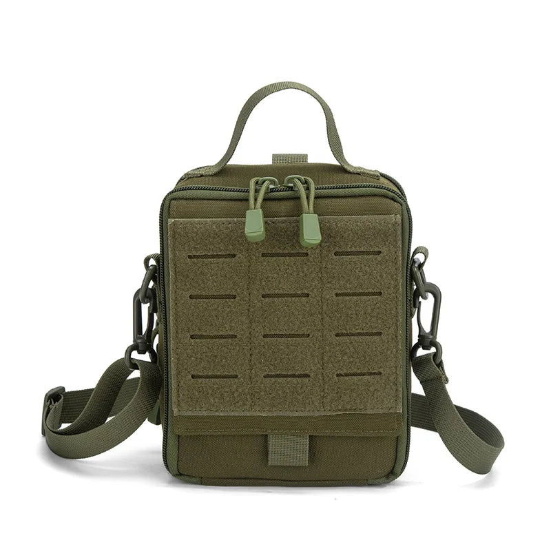 Tactical MOLLE First Aid Pouch 600D Nylon Water Resistant Medical Bag EDC Organizer for Outdoor Hiking Camping Hunting