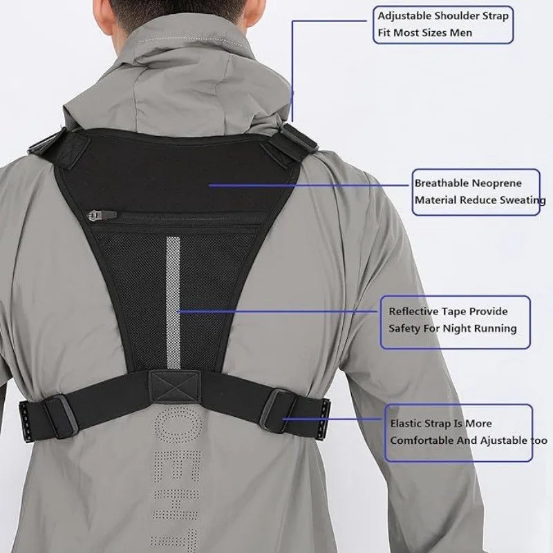 Tactical Chest Bag Men's Vest Edc Waterproof Anti-Theft Chest Pack Rig for Outdoor Cycling Bags Running Front Chest Pack