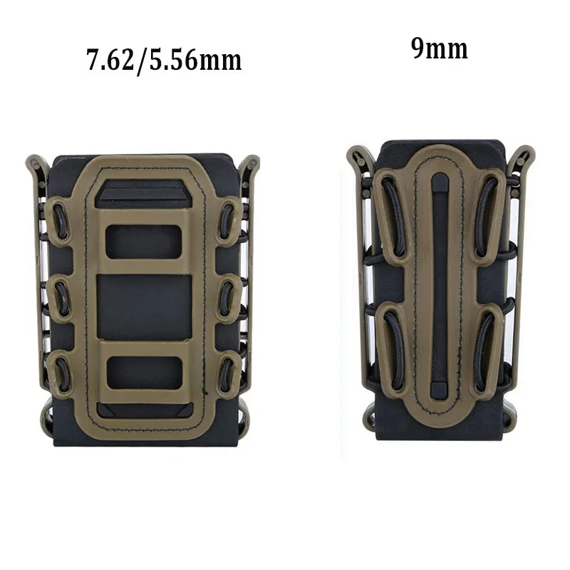 2PCS/Set Molle Magazine Pouch 5.56 7.62 9mm Mag Holster Rifle Pistol Magaizne Case Holder for AR15 M4 AK Glock 17 M9 Universal