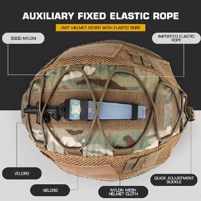Sport Helmet Cover Hunting Shooting Airsoft Helmet Cover Mesh Paintball Helmet Cover for Ops-Core PJ/BJ/MH Fast Helmet Cover