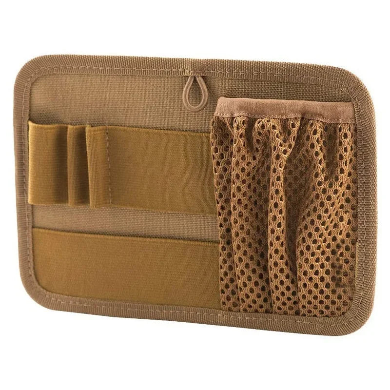Outdoor EDC Mesh Pouch with Velcro Back Panel, Tactical Mounting Plate for Vest & Backpack Expansion
