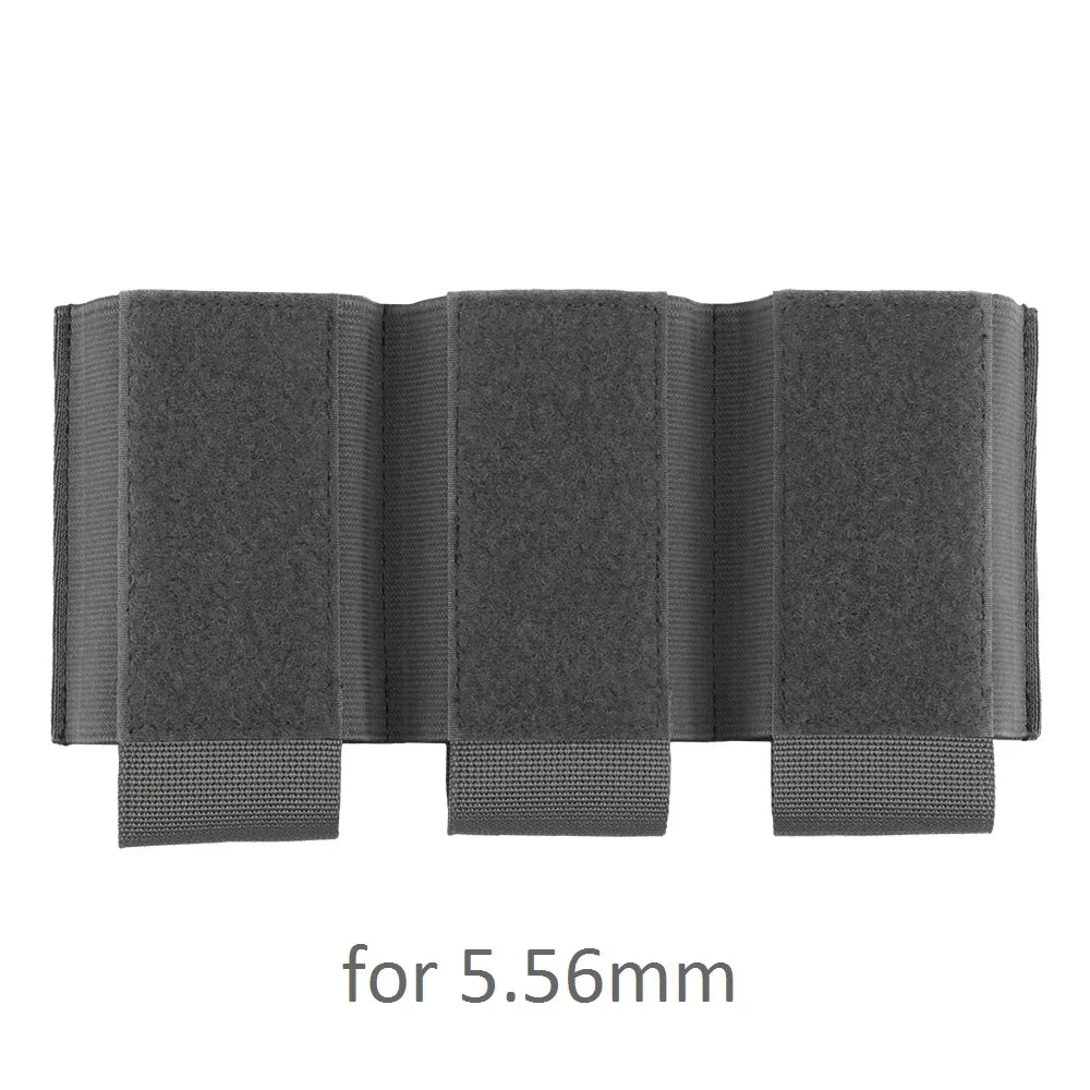 Camo 5.56/7.62 Triple Mag Pouch Elastic Hook and Loop Tactical Triple Magazine Pouch