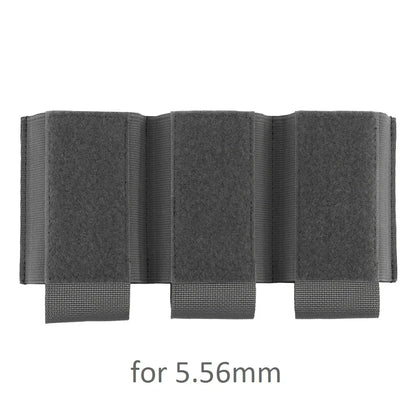 Camo 5.56/7.62 Triple Mag Pouch Elastic Hook and Loop Tactical Triple Magazine Pouch