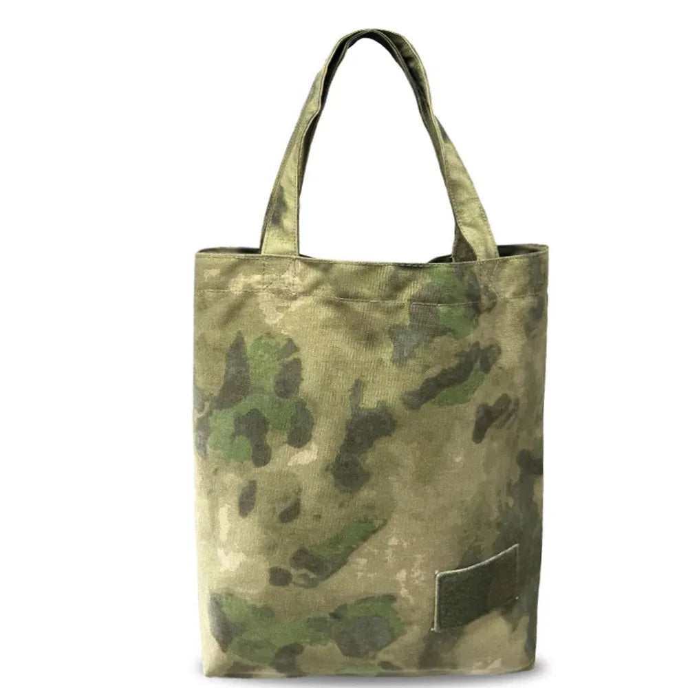 Tactical Camo Tote Bag Multi-Purpose Waterproof Oxford Storage Pouch Heavy Duty Canvas Carry Bag for Hunting Fishing Camping