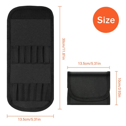 Tactical 12 Round Rifle Ammo Pouch Elastic Cartridge Carrier with MOLLE Webbing for Hunting Shooting and Outdoor Use