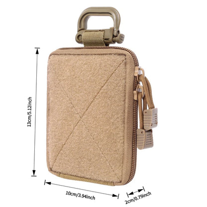 Mini Tactical Molle Utility Pouch Multi-Functional EDC Accessory Bag with Hook-and-Loop for Hunting and Camping