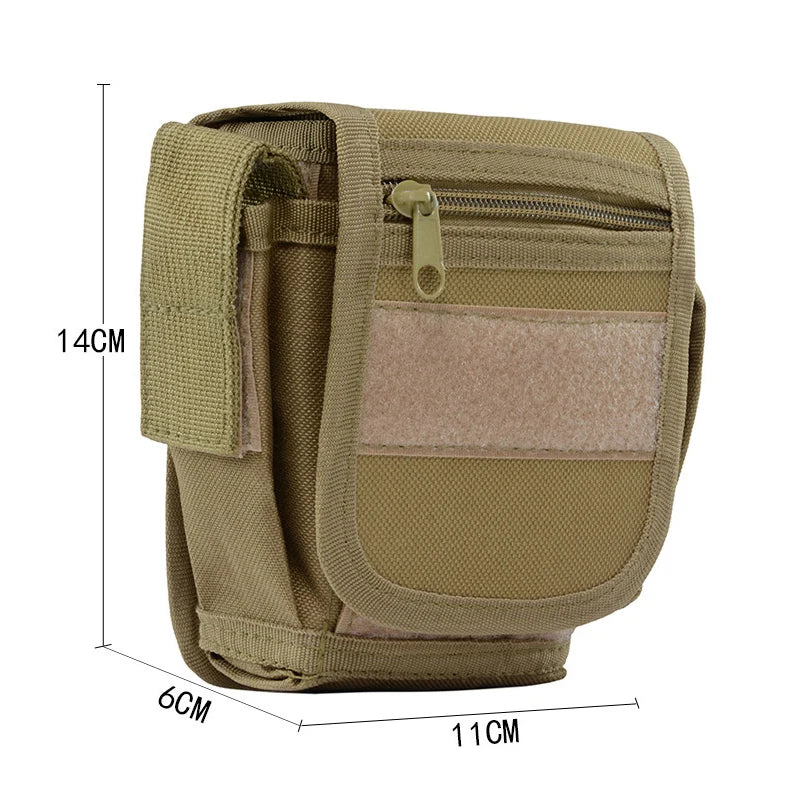 EDC Molle Tactical Pouch Outdoor Tool Kit Hiking Cycling Belt Waist Bag Hunting Miscellaneous Bag With Personality PVC Patches