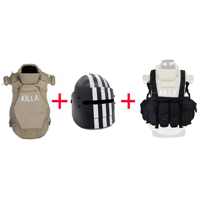 Russian Tactical Combat Set 6B13 Vest and MASKA Helmet and Chest Rig Bag Killa Tactical Training Vest Helmet Cosplay Props Gear